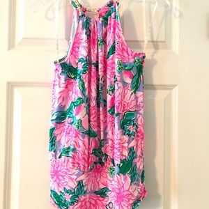 Lilly Pulitzer - Bowden Halter Pink - Blossom Try Your Zest - XS